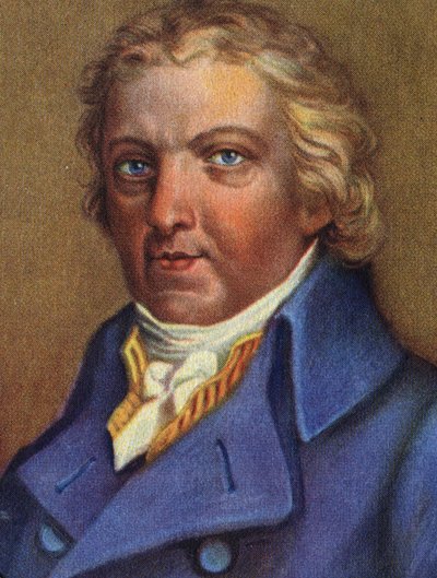 Edward Jenner (1749-1823) angol orvos, a himlő elleni védettség felfedezőjének portréja. alkotó: Unknown Artist