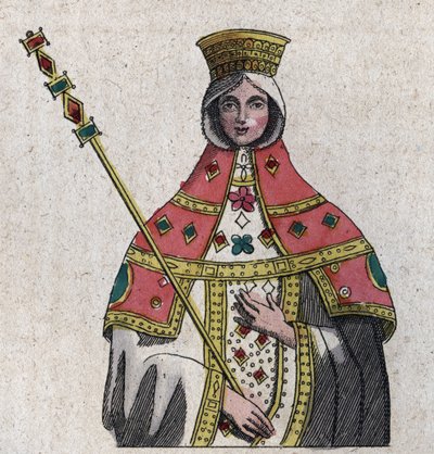 Eudokia (vagy Eudocia) Ingerina (Eudocia Ingerina) (840 körül - 882 körül) I. Basilijus bizánci császár feleségének portréja - metszet a „” A Világegyetem összes népének felhasználása és szokásai című könyvből. Ez a kormány, a törvények, a milícia és a val alkotó: Unknown artist