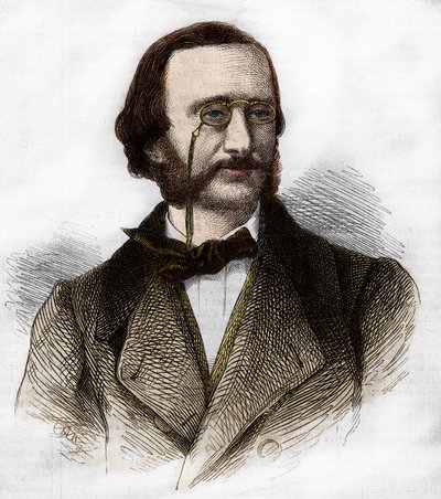 Jacques Offenbach (1819-1880) német zeneszerző, honosított francia portréja. alkotó: Unknown artist