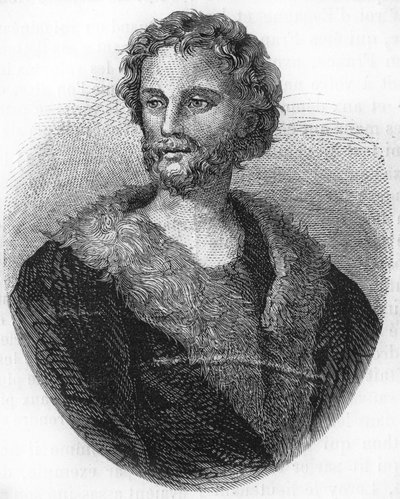 Mathurin Régnier portréja. Francia költő (1573-1613) 1866-os metszet. alkotó: Unknown artist