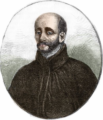 Loyolai Szent Ignác (1491-1556), a Jézus Társaság alapítójának portréja. alkotó: Unknown artist