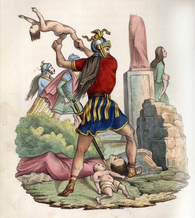 a vandálok 439-ben foglalták el Karthágót. az „ókori és újkori Algériában” Léon Galibert. Olasz kiadás 1846 színes. alkotó: Unknown artist