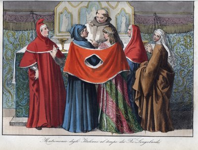 az olaszok házassága a langobard királyok idején (568-774) - alkotó: Unknown artist