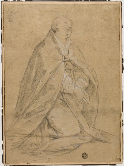 Térdelő egyházi szent alkotó: Unknown Florentine