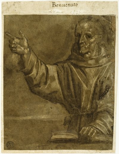 Sienai Szent Bernardinus prédikációja egy nyitott könyvből alkotó: Unknown Sienese