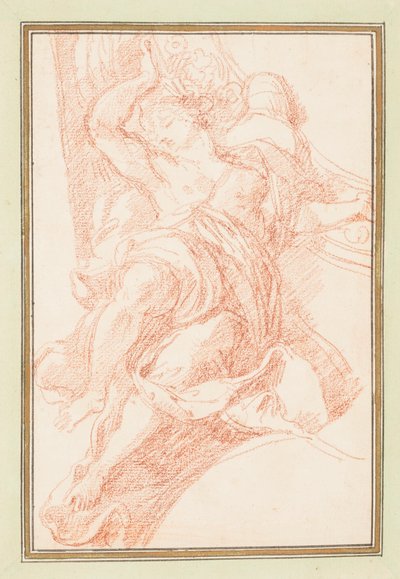 Rajz, figura és díszítőmotívum mennyezeti részlete, 1759-70 körül. alkotó: Unknown artistUnknown artist
