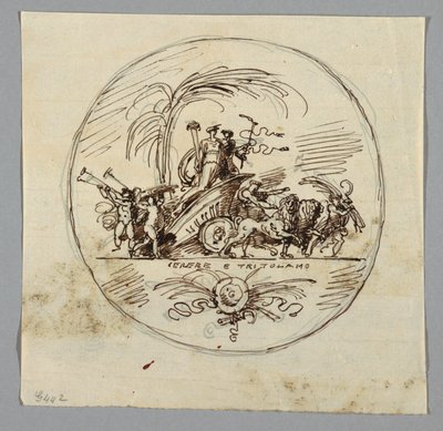 Rajz, Ceres és Triptolemus, 1800-1820 alkotó: Unknown artistUnknown artist