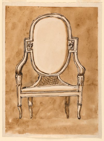 Rajz, szék, 1780-90 alkotó: Unknown artistUnknown artist