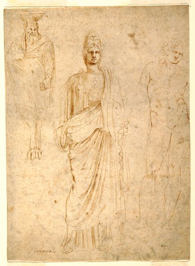 Rajz, Klasszikus figurák, 1550 körül alkotó: Unknown artistUnknown artist