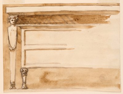 Rajz, konzolasztal és komód, 1795 körül. alkotó: Unknown artistUnknown artist