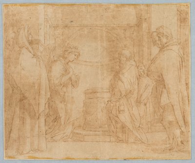 Rajz, másolat az Angyal Zakariásnak szóló hirdetése után, 1538-1600 alkotó: Unknown artistUnknown artist