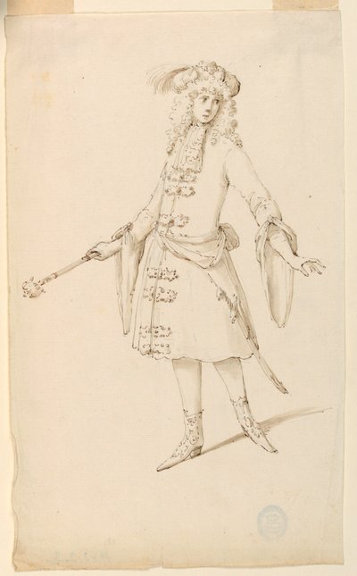 Rajz, jelmeztervezés: 1720 körül. alkotó: Unknown artistUnknown artist
