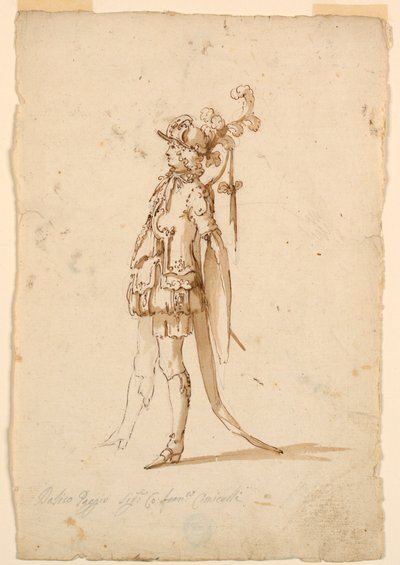 Rajz, jelmeztervezés: 1720 körül. alkotó: Unknown artistUnknown artist