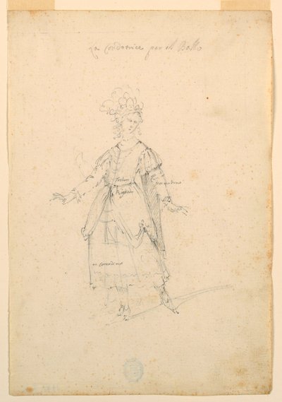 Rajz, jelmeztervezés: 1720 körül. alkotó: Unknown artistUnknown artist