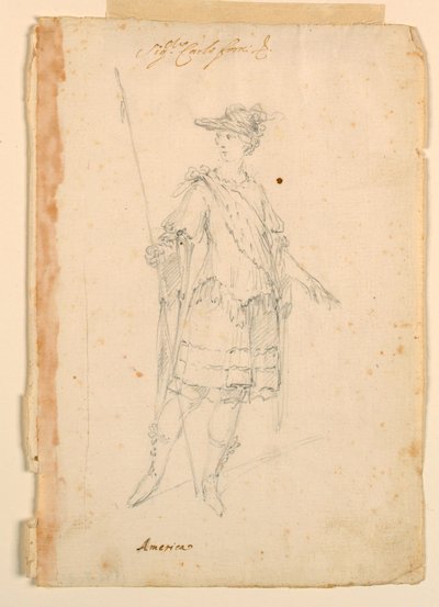 Rajz, jelmeztervezés: 1720 körül. alkotó: Unknown artistUnknown artist