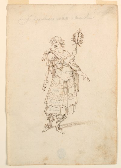 Rajz, jelmeztervezés: 1720 körül. alkotó: Unknown artistUnknown artist