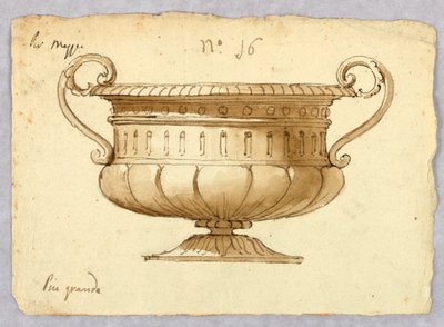 Rajz, tál tervrajza, 1780-1820 alkotó: Unknown artistUnknown artist