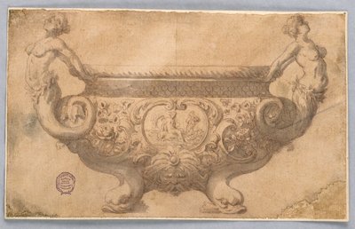 Rajz, tál tervrajza, 17-19. század alkotó: Unknown artistUnknown artist