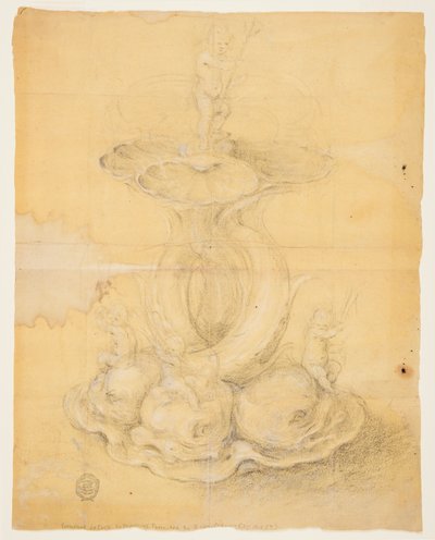 Rajz, terv egy asztaldíszhez, 1630-60 alkotó: Unknown artistUnknown artist