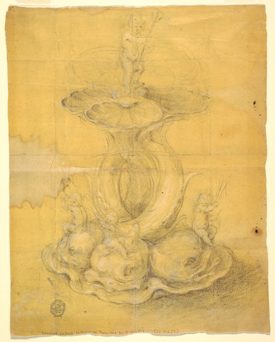 Rajz, terv egy asztaldíszhez, 1630-60 alkotó: Unknown artistUnknown artist