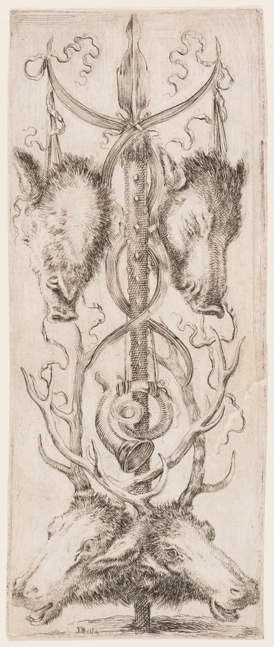 Nyomat, Ornamentika vagy groteszk (groteszk dísz), 1653 körül. alkotó: Unknown artistUnknown artist