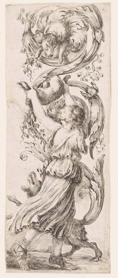 Nyomat, Ornamentika vagy groteszk (groteszk dísz), 1653 körül. alkotó: Unknown artistUnknown artist