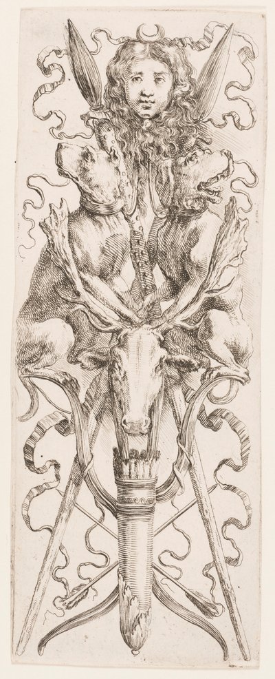 Nyomat, Ornamentika vagy groteszk (groteszk dísz), 1653 körül. alkotó: Unknown artistUnknown artist