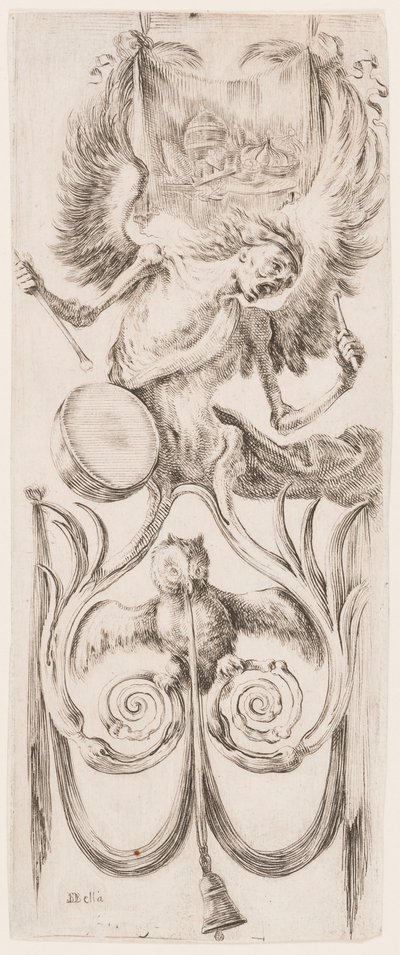 Nyomat, Ornamentika vagy groteszk (groteszk dísz), 1653 körül. alkotó: Unknown artistUnknown artist