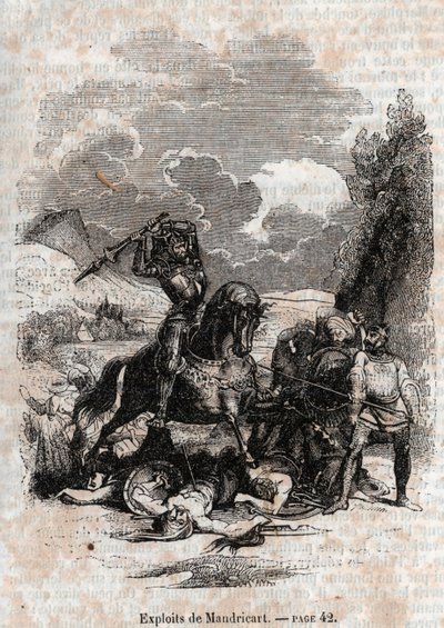 1851-es metszet „Roland furieux”-tól alkotó: Unknown artist