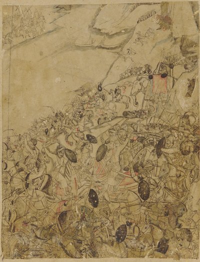 Csata egy folyó partján alkotó: Unknown artist