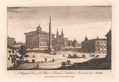 Perspektivikus kilátás a helyről és a Lateráni Szent János-templomról Rómában alkotó: Unknown artist