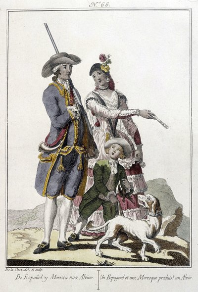 Egy spanyol és egy mór alvin-metszetet szül alkotó: Unknown artist