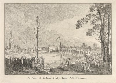 Kilátás a Fulham-hídra Putney felől alkotó: Unknown artist