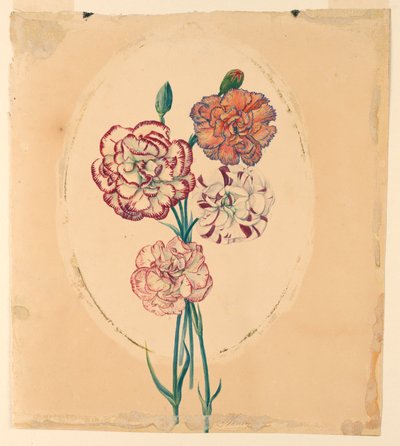 Egy csokor négy szegfű alkotó: Unknown artist