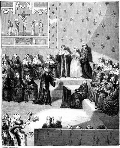 Bírósági tárgyalás. 18. század. alkotó: Unknown artist