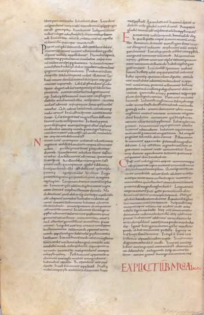 Egy oldal a 11. századi Bibliából alkotó: Unknown artist