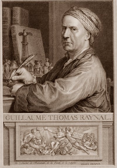 Guillaume Thomas Raynal apát (1713-1796) angol író metszet II. Charles-Nicolas Cochin nyomán - Guillaume Thomas Raynal (Guillaume-Thomas) metszet alkotó: Unknown artist