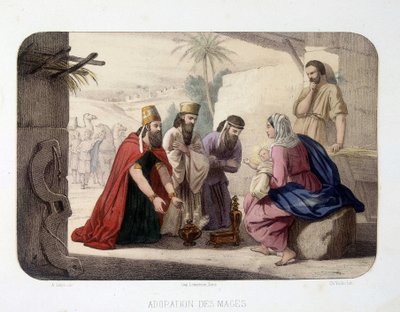 A bölcsek imádása (áldozat Krisztusnak, Szűz Máriának és Józsefnek) alkotó: Unknown artist
