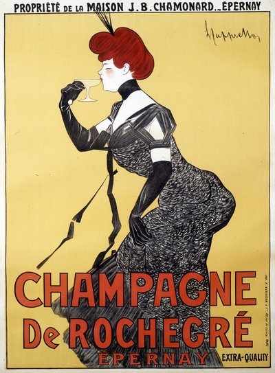 A Champagne de Rochegre reklámplakátja – Leonetto Cappiello (1875-1942), 19. század vége alkotó: Unknown artist