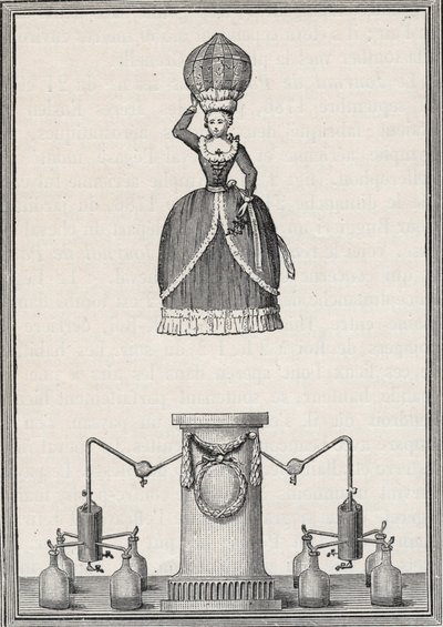 Aerosztatikus figura – Az Enslen testvérek „légi nimfája” (Christian Gottfried alkotó: Unknown artist