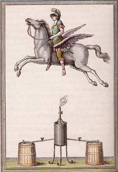 6 láb 8 hüvelyk hosszú, 9 láb 6 hüvelyk magas aerosztatikus figura, amelyet az Enslen fivérek készítettek (Christian Gottfried alkotó: Unknown artist