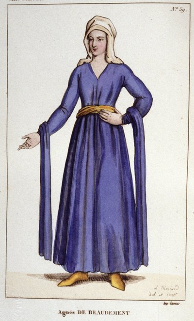 Agnès De Baudement, Braine hölgye (1130-1218). alkotó: Unknown artist