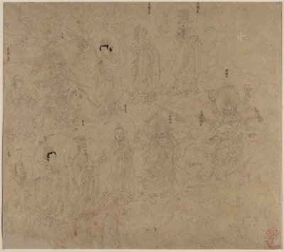 Taoista és buddhista témák albuma: Daoista istenségek körmenete: 21. levél alkotó: Unknown artist
