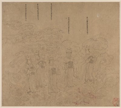 Taoista és buddhista témák albuma: Daoista istenségek körmenete: 22. levél alkotó: Unknown artist