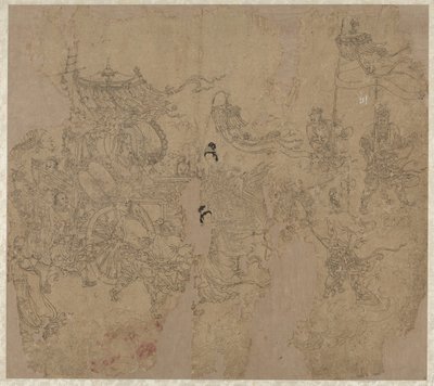 Taoista és buddhista témák albuma: Daoista istenségek körmenete: 3. levél alkotó: Unknown artist