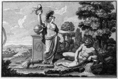 A Cisalpin Köztársaság (Cisalpina) allegóriája, amelyet Bonaparte Napóleon készített 1797.06.27-én francia mintára Olaszországban, amely 1802-ben lett Olasz Köztársaság. A Francia Köztársaság szimbólumai láthatók. Metszet Museo del risorgimento, Milánó. alkotó: Unknown artist