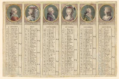 Almanach 1792. év második felére alkotó: Unknown artist