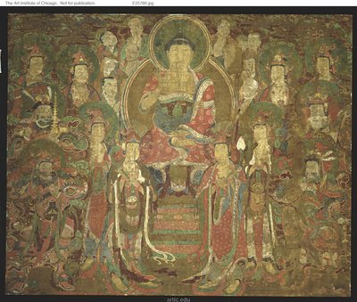 Amitabha Buddha a gyülekezettel 아미타불회도 alkotó: Unknown artist