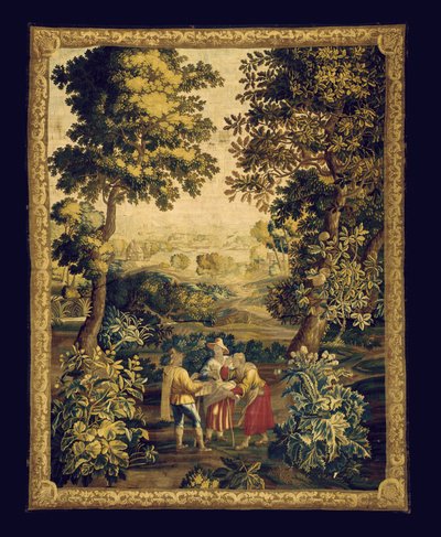 Egy Audenarde Teniers gobelin (textil) alkotó: Unknown artist