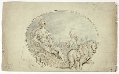 Aurora a szekéren (recto); három férfi portré mellkép (verso) alkotó: Unknown artist